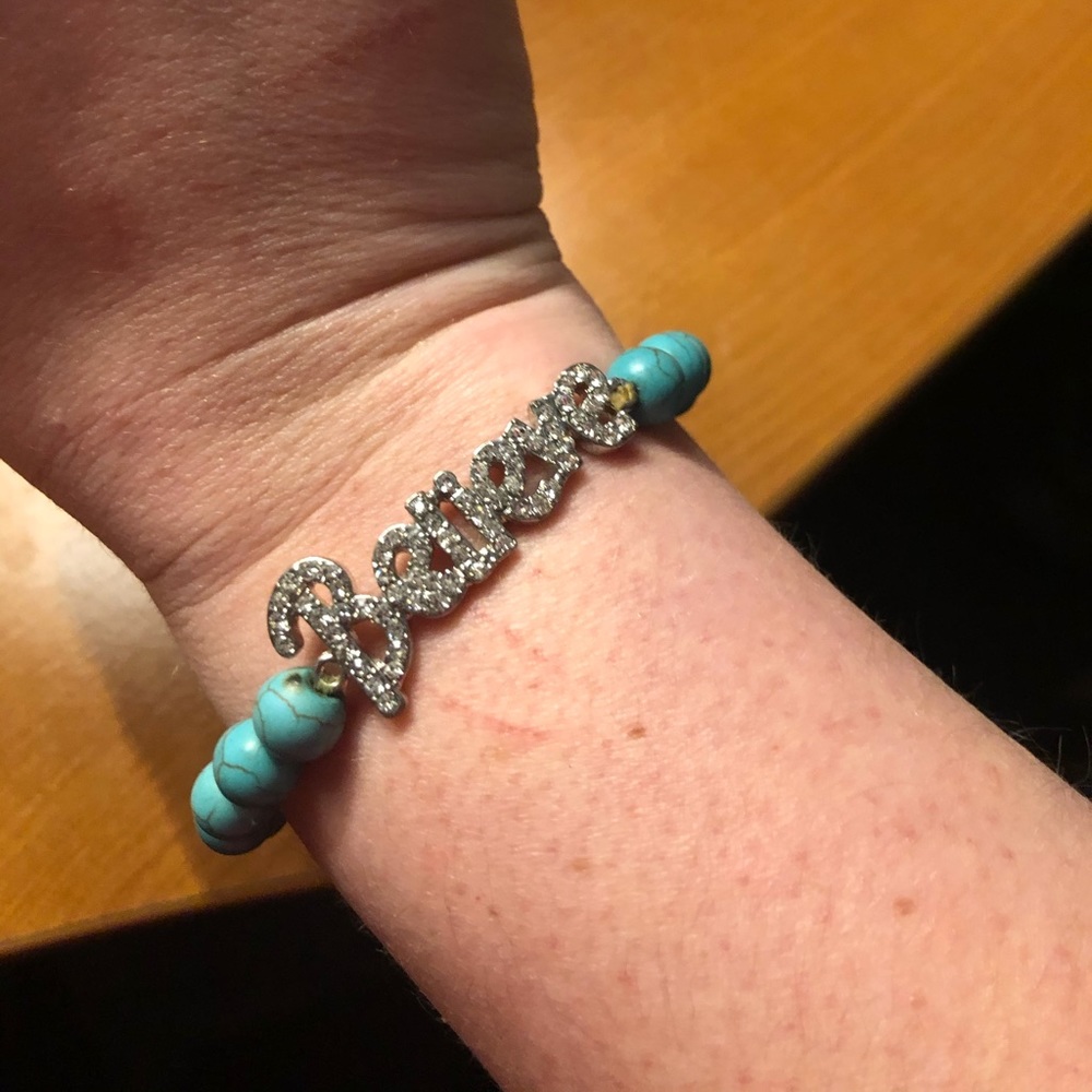 Believe Rhinestone Blue Bracelet Free People